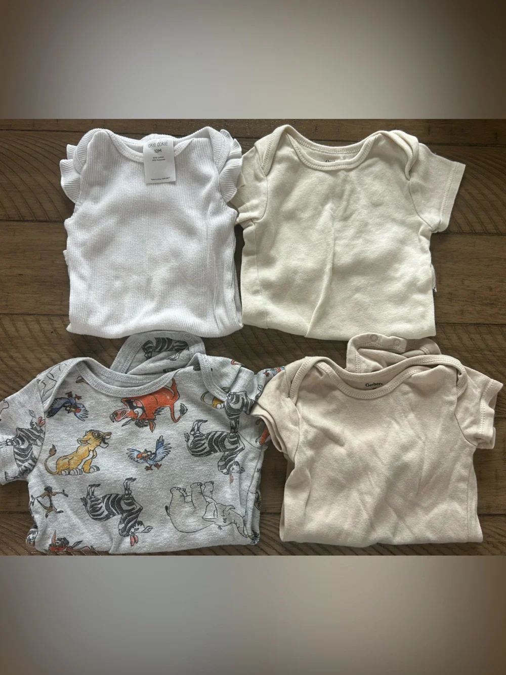 12M Bundle of 4 bodysuits
